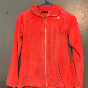 Fuzzy north face zip up